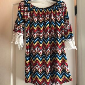 S/M colored chevron/geometrical designs & lace